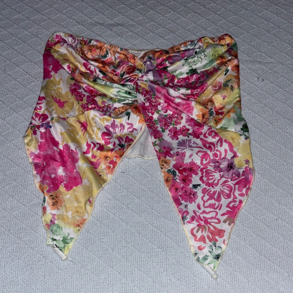 Floral Multicolor Scarf Top